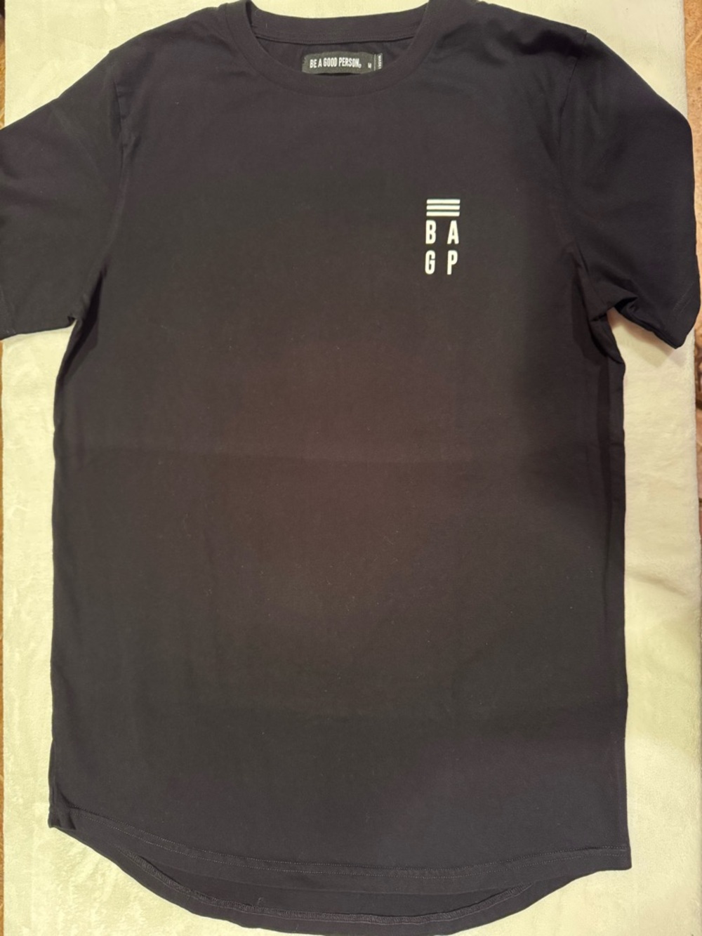 BAGP Be A Good Person Logo black Short Sleeve Tee size Medium